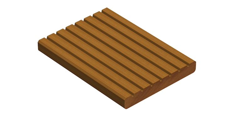 Handmuster OSMO Terrassendiele Bangkirai 25 x 145 mm Premium KD geschroppt