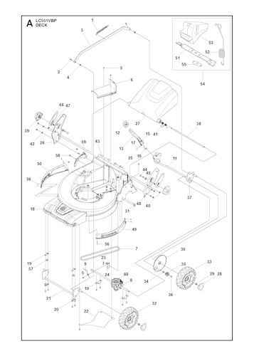 Husqvarna Rasenmäher kommerzielle Nutzung 967099601 LC 551VBP