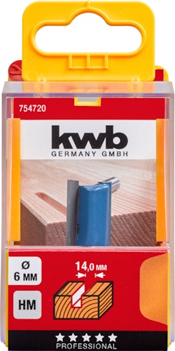 kwb Nutfräser HM 14 mm SB-Box 754720