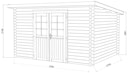 Vorschaubild Palmako Gartenhaus Alice 9,0 m² - 28 mm