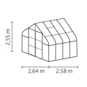 Vorschaubild Vitavia Gewächshaus Dione/Diana 6700 inkl. 2 Dachfenster und Stahlfundamentrahmen - 6,7 m²
