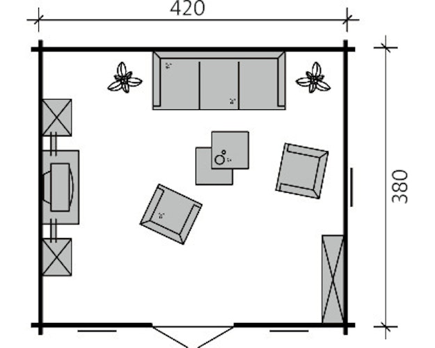 Skan Holz 45 mm Blockbohlenhaus Basel
