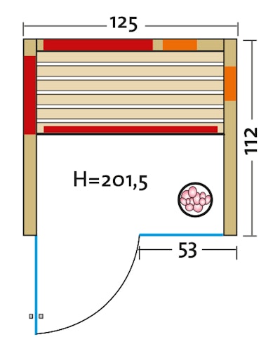 Infraworld Infrarotkabine TrioSol Glas 125 Tanne VG inkl. 5-teiligem gratis Zubehörset