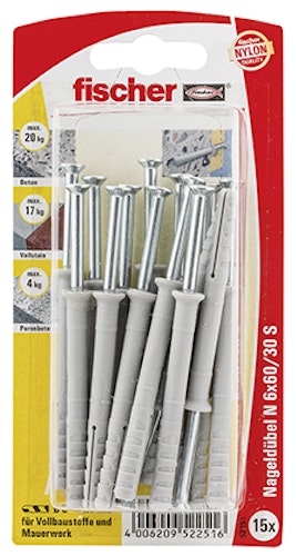 FISCHER Nageldübel N 6x60/30 S K
