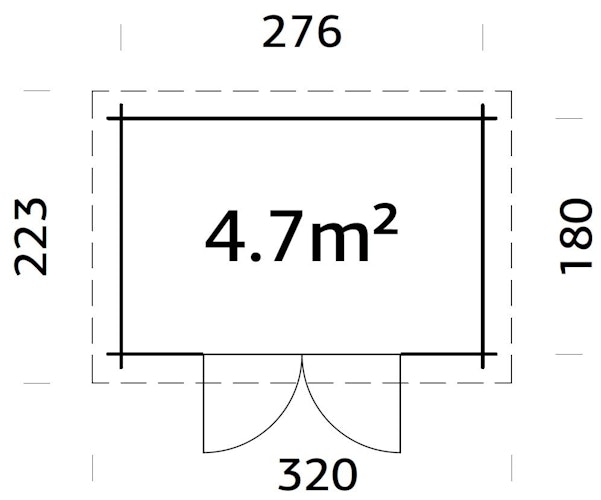 Palmako Gartenhaus Alice 4,7 m² - 28 mm