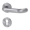 Vorschaubild Griffwerk ALESSIA PROFESSIONAL Schraubtechnik FS Panik -Edelstahl matt  Rosettengarnitur geteilter Vierkant 9mm -Schraubt. -PZ -TS 38-50mm