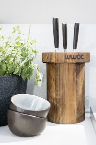 WWOO Messerblock aus Eichenholz