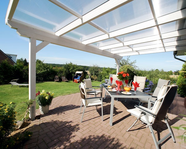 Skan Holz Terrassendach Ancona Leimholz o. Mittelpfosten 648 cm