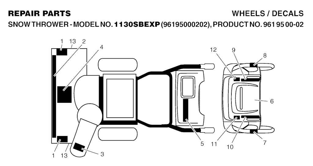 Explosionszeichnung Ersatzteile