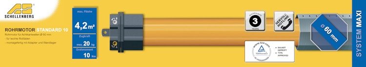 Schellenberg Rohrmotor Maxi STANDARD 10Nm