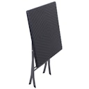 Vorschaubild Garden Pleasure Balkonmöbel Set VENTANA, Klapptisch 62 x 62 cm + 2 Klappstühle, Stahl Dunkelgrau / Kunststoff Schwarz