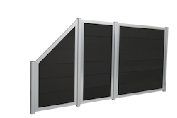 T&J MALÖ WPC Sichtschutzelement 900 x 1800/900 mm