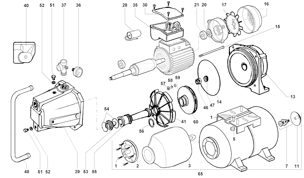 Explosionszeichnung Ersatzteile