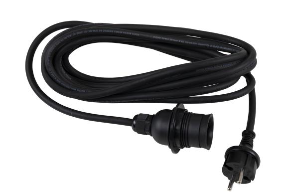 Brafab Lampenkabel CORD Schwarz, 5 m, E27, IP44 - Abverkauf