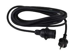 Brafab Lampenkabel CORD Schwarz, 5 m, E27, IP44 - Abverkauf