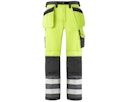 Vorschaubild Snickers 3233 Hi Vis Hose, Klasse 2 mit Holstertaschen