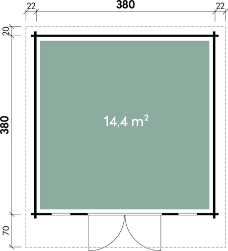 Wolff Finnhaus Gartenhaus Rotterdam classic 40 mm - Aktionsmodell