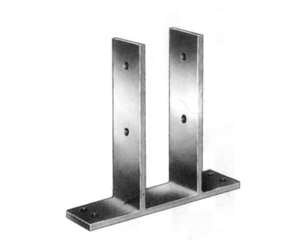 BM U-Pfostenlasche zum Aufdübeln W 121 mm