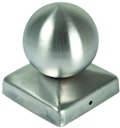 Vorschaubild T&J Pfostenabdeckung aus Metall 9 x 9 cm Kugel
