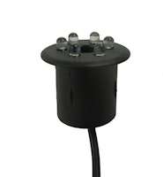 Heissner LED-Lampe  für Steinbrunnen  warm Weiß, gelb/weiß, Durchmesser 30 mm, Kabellänge 150cm, 3/4 " Schlauchanschluss (ET21-16910)