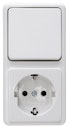 Vorschaubild Kopp Kombination ( Wechselschalter und Steckdose) arktis-weiss