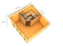 Vorschaubild Karibu Saunahaus Mainburg 3 mit Vorraum - 38 mm inkl. gratis Sauna-Zubehörset im Wert von 234,94 €