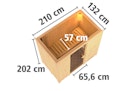 Vorschaubild Karibu Sauna Variado mit Fronteinstieg 68 mm inkl. gratis Sauna-Zubehörset im Wert von 234,94 €