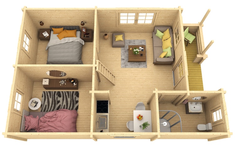 Wolff Finnhaus Gartenhaus Ferienhaus Spessart D