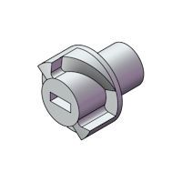 Griffwerk Drückerführung -POM -Edelstahl matt-Optik für Schraubtechnik SMART2LOCK-Montage