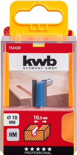 kwb Nutfräser HM 10 mm SB-Box 754420