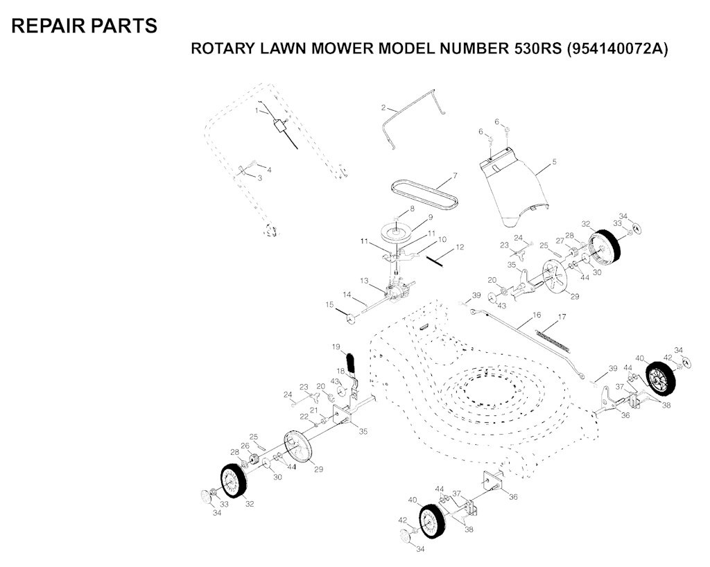 Explosionszeichnung Ersatzteile