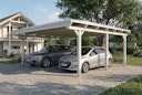 Vorschaubild Skan Holz Emsland - Flachdach Doppelcarport aus Leimholz Breite 609 cm