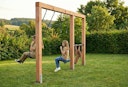 Vorschaubild EXIT Linea Massiv 140 doppelte Holzschaukel mit Reckstange