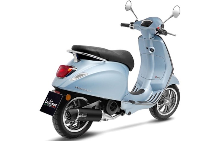 LeoVince Komplettanlage Edelstahl SBK NERO für PIAGGIO VESPA PRIMAVERA/SPRINT 125 3V mit Katalysator