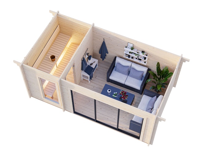 Palmako Saunahaus Sanna 12,8 m³ Slide