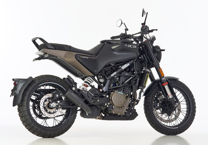 SHARK SLIP-ON Edelstahl beschichtet schwarz-matt RCT für HUSQVARNA Svartpilen 125,Svartpilen 401,Vitpilen 401 EURO5  