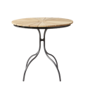 Vorschaubild Cinas Kaffeetisch ELLEN, Ø 80 cm, Aluminium / Teak