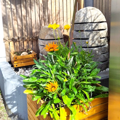 BambusBASIS Steinlampe - handgefertigt