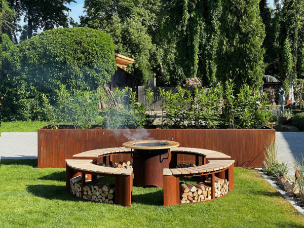 Badeko Grill-/Feuerstelle „Freiburg“ in Edelrostoptik