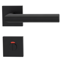 Griffwerk LUCIA PROFESSIONAL PVD+ Schraubtechnik GK3 Rosetten eckig WC rot/weiß Graphitschwarz PVD+