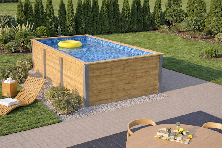 Weka Massivholzpool Siargao Gr. 1 - 45 mm - 416 x 200 cm