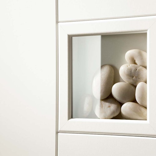 HANDMUSTER MeisterWerke Dekorpaneele MeisterPaneele. bocado DP 300 Uni weiß glänzend DF 324