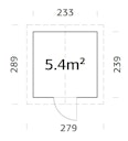 Vorschaubild Palmako Gerätehaus Lucas 5,4 m² - 16 mm