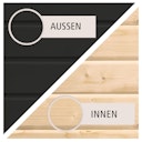 Vorschaubild Karibu Design Saunahaus Miramar Blackline mit Vorraum - 73 mm inkl. gratis Sauna-Zubehörset im Wert von 234,94 €
