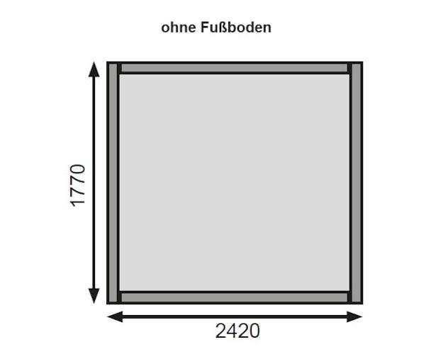 Karibu Eco Gartenhaus Gerätehaus Dalin 1 - 14 mm