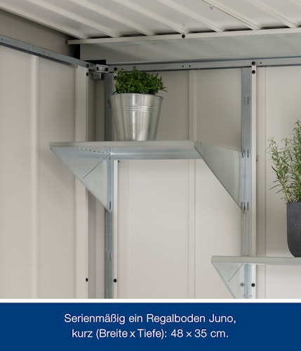 Hörmann Metall-Gerätehaus Juno JFD mit Flachdach