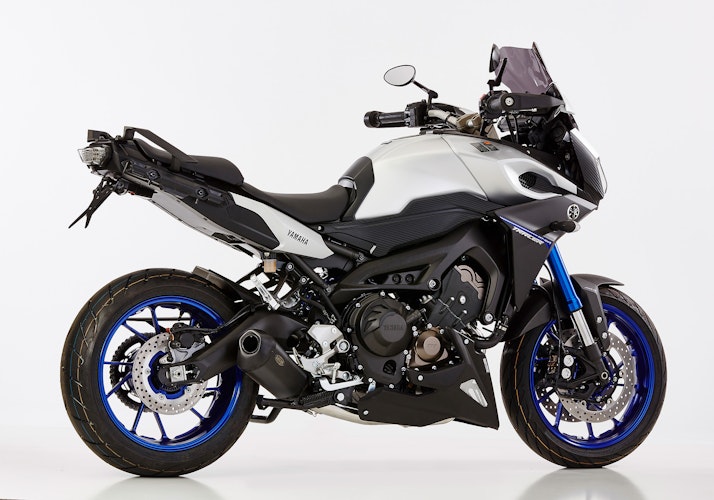 SHARK KOMPLETTANLAGE Edelstahl beschichtet schwarz-matt DSX-10 für YAMAHA Tracer 900 EURO3  