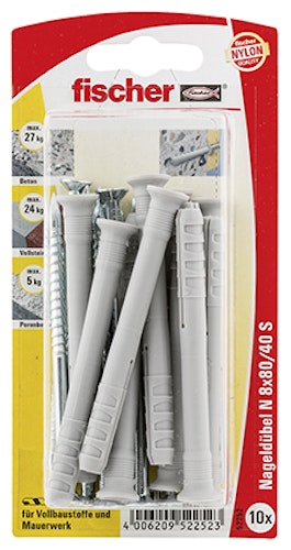 FISCHER Nageldübel N 8x80/40 S K