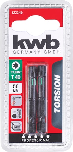 kwb 2 Bits 50mm Torx 40 Torsion SB 122340