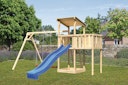 Vorschaubild Akubi Kinderspielturm Anna mit Pultdach inkl. Wellenrutsche, Doppelschaukel und Anbauplattform